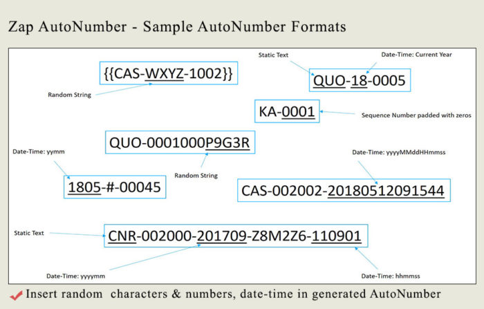 Zap AutoNumber - Zap Objects