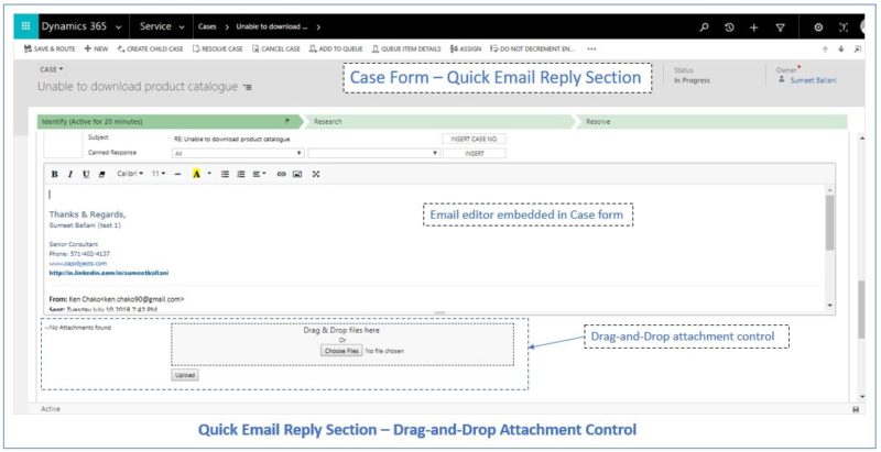 Too Many Clicks Needed To Reply Back To Customer Support Email From Web Unified Interface Case 